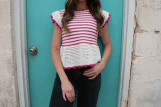 Rosebud Striped Top