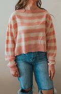pink stripe sweater