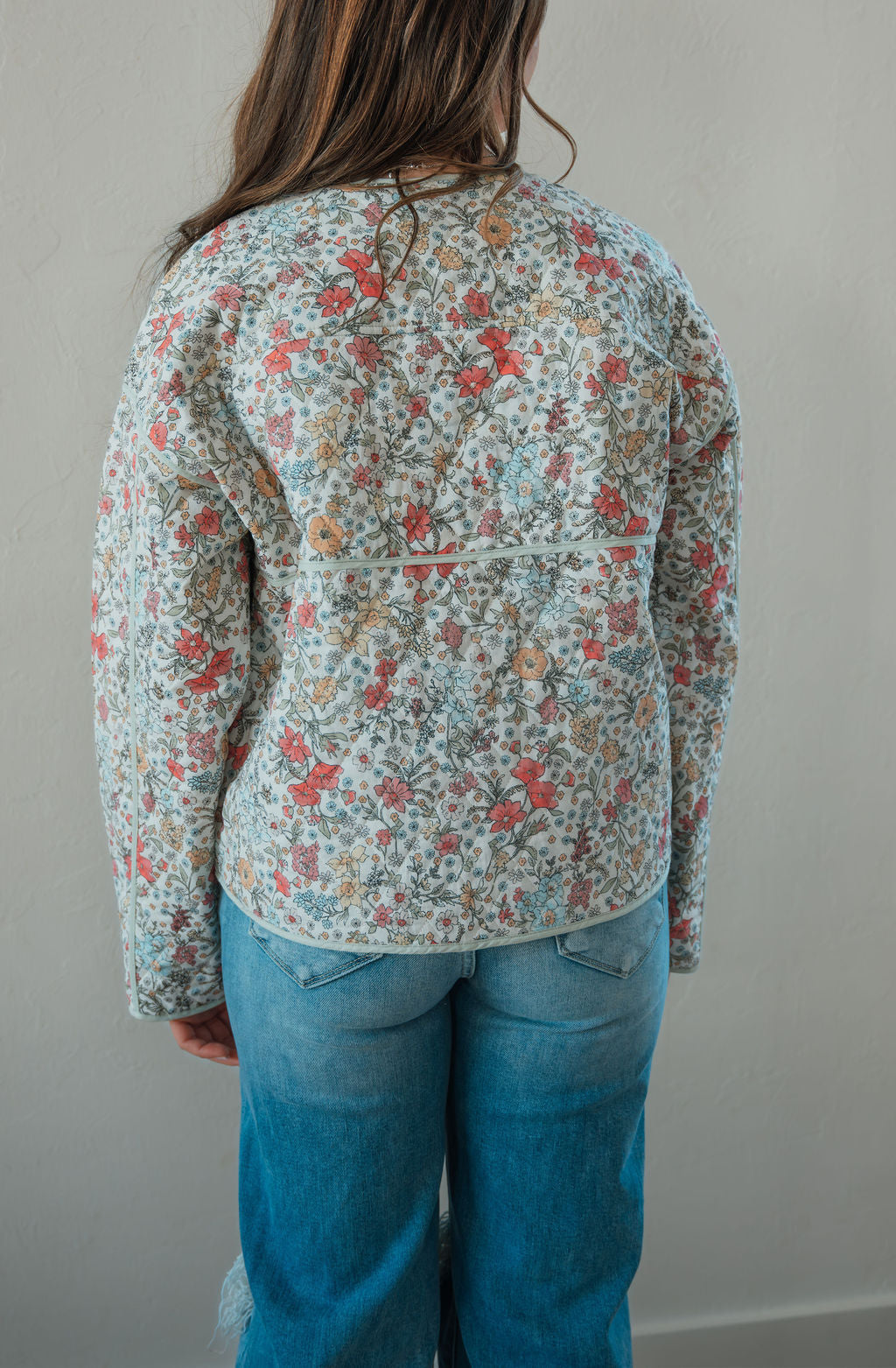 Floral Tie Front Jacket