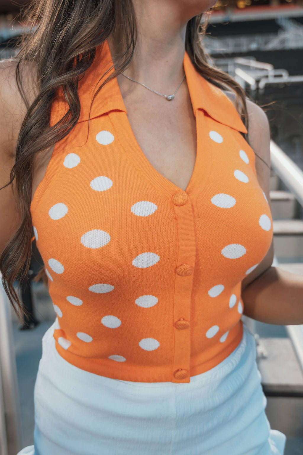 The Orange Crush Backless Top