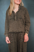 Brown 1/4 Zip Sweatshirt (Matching Set)