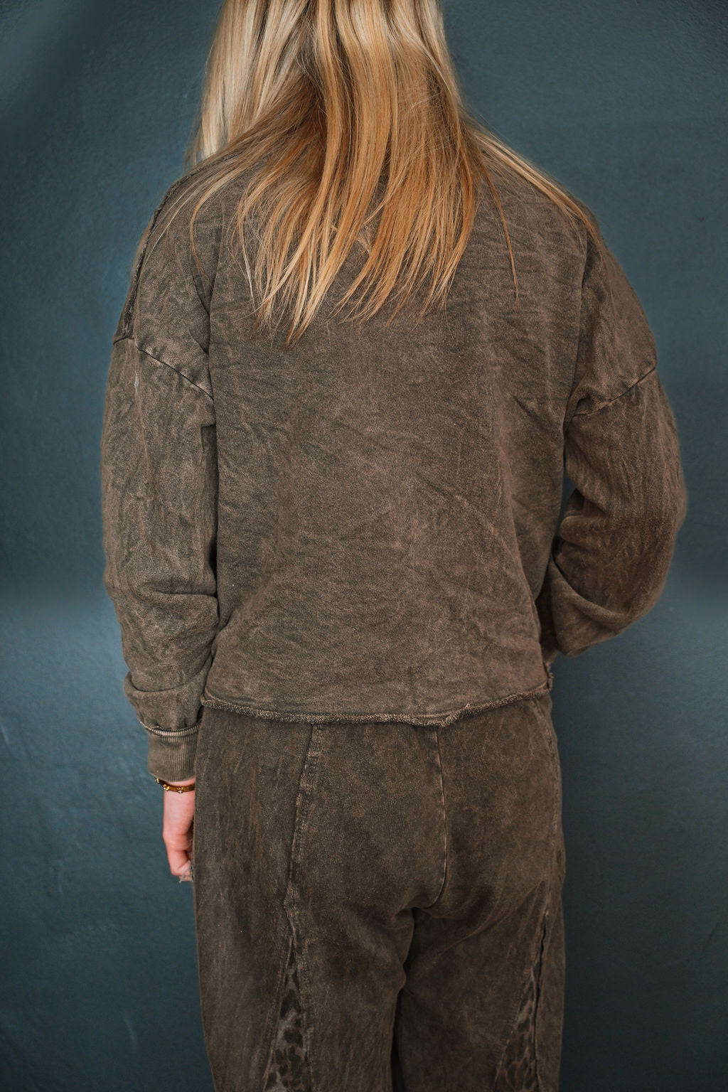 Brown 1/4 Zip Sweatshirt (Matching Set)