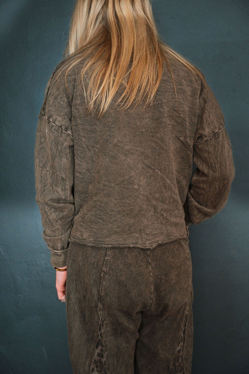 Brown 1/4 Zip Sweatshirt (Matching Set)
