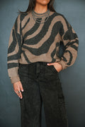 Zebra Print Sweater