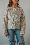 Floral Tie Front Jacket