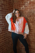 Colorblock Zip Up